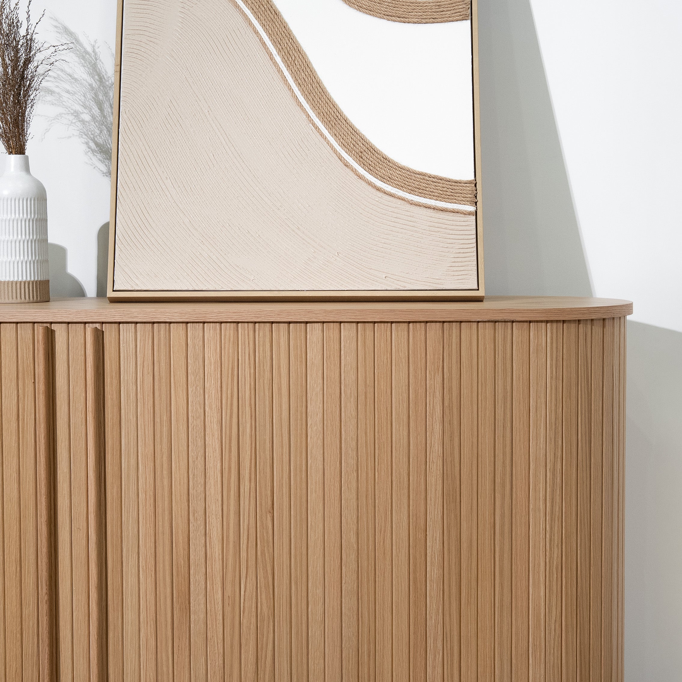 Linea 1.7m Wooden Buffet Unit - Natural Buffet & Sideboard KD-Core