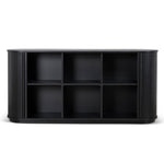 Linea 1.7m Wooden Buffet Unit - Full Black Buffet & Sideboard KD-Core