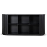 Linea 1.7m Wooden Buffet Unit - Full Black Buffet & Sideboard KD-Core