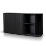 Linea 1.7m Wooden Buffet Unit - Full Black Buffet & Sideboard KD-Core