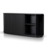 Linea 1.7m Wooden Buffet Unit - Full Black Buffet & Sideboard KD-Core