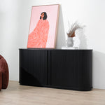 Ex Display - Linea 1.7m Wooden Buffets Unit - Full Black (For Display Only) Buffet & Sideboard KD-Core