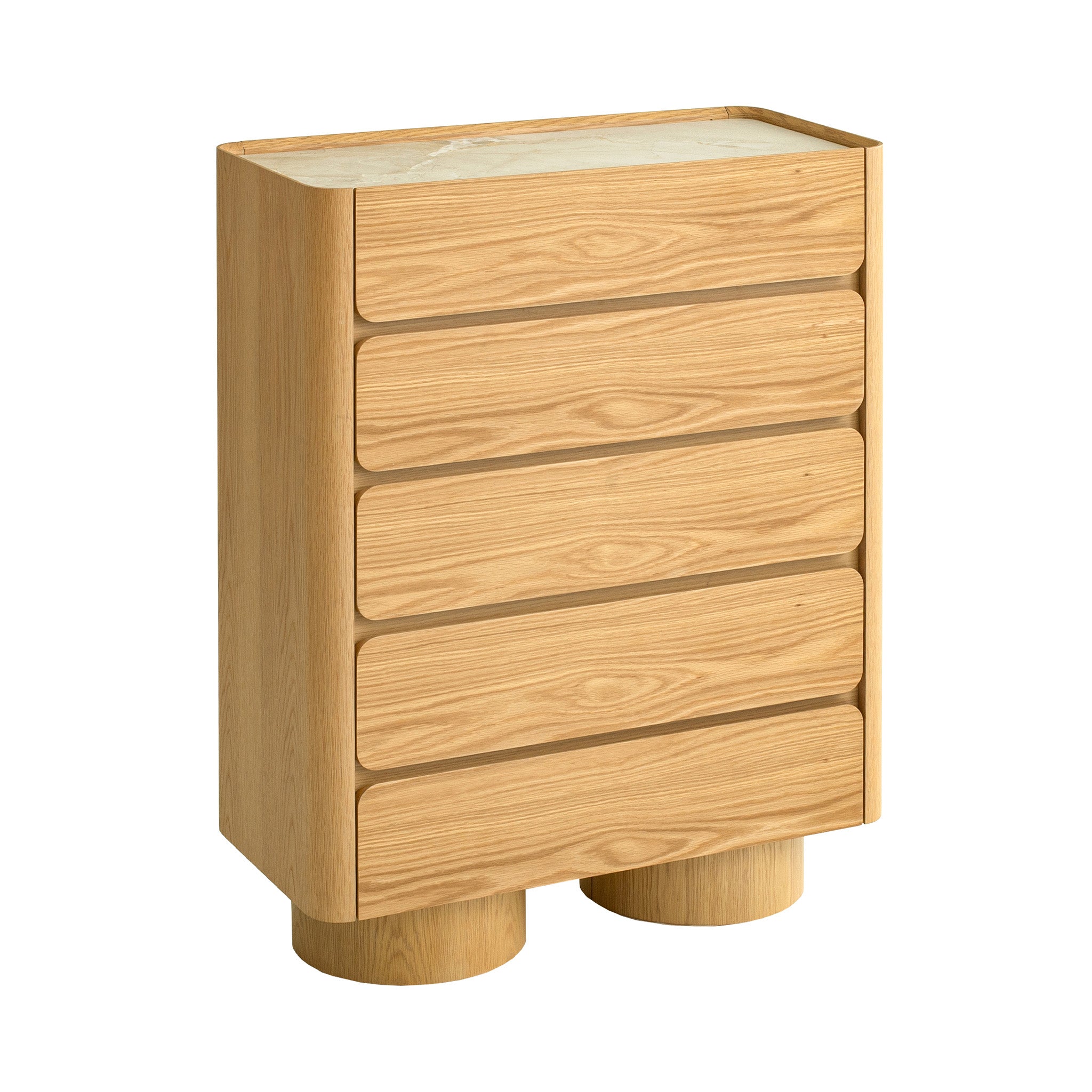 Elandra Stone Top Tallboy Drawer - Natural Tallboy Iggy-Core