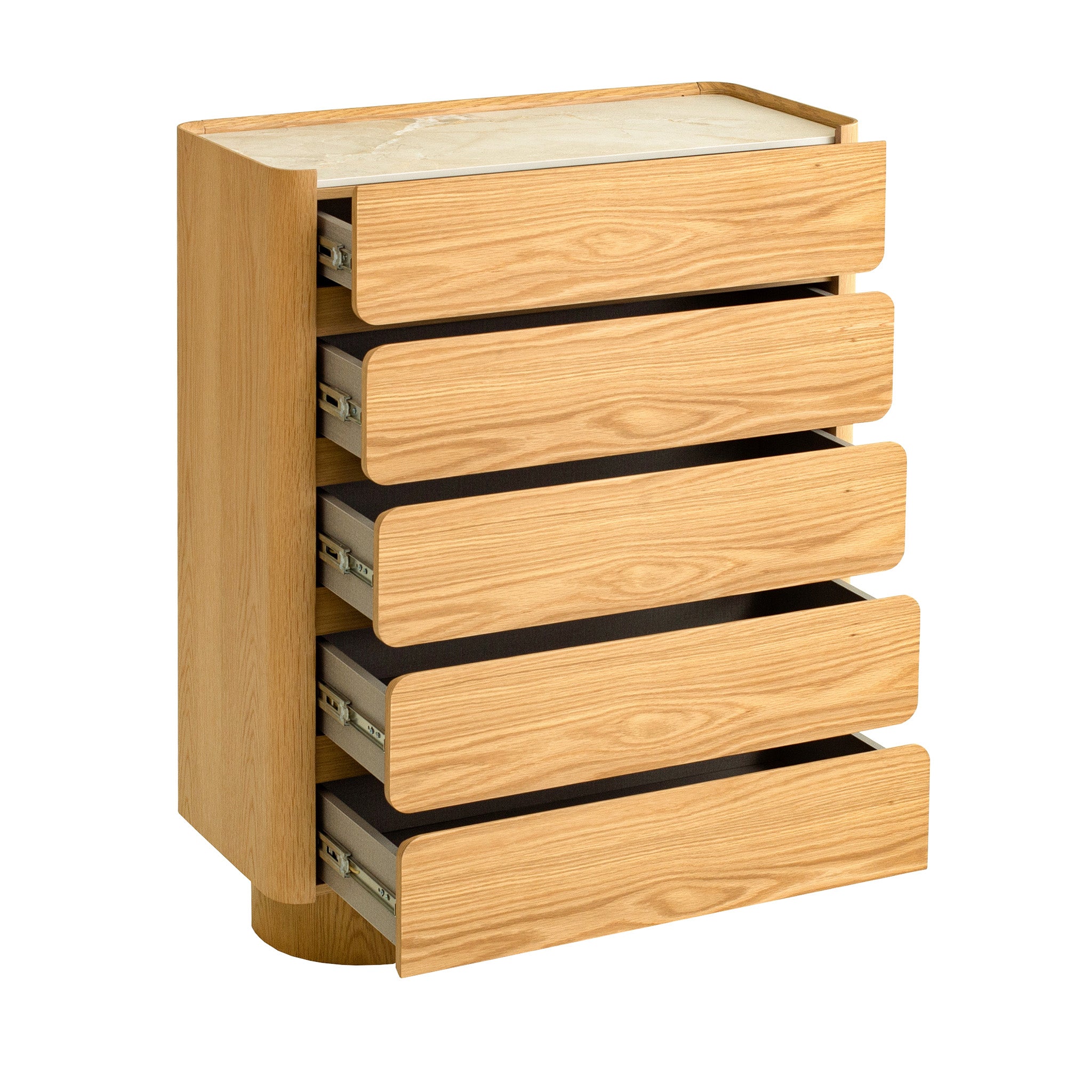 Elandra Stone Top Tallboy Drawer - Natural Tallboy Iggy-Core