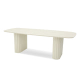 Belvano 2.4m Outdoor Dining Table - Cream White Dining Table Kito-Core