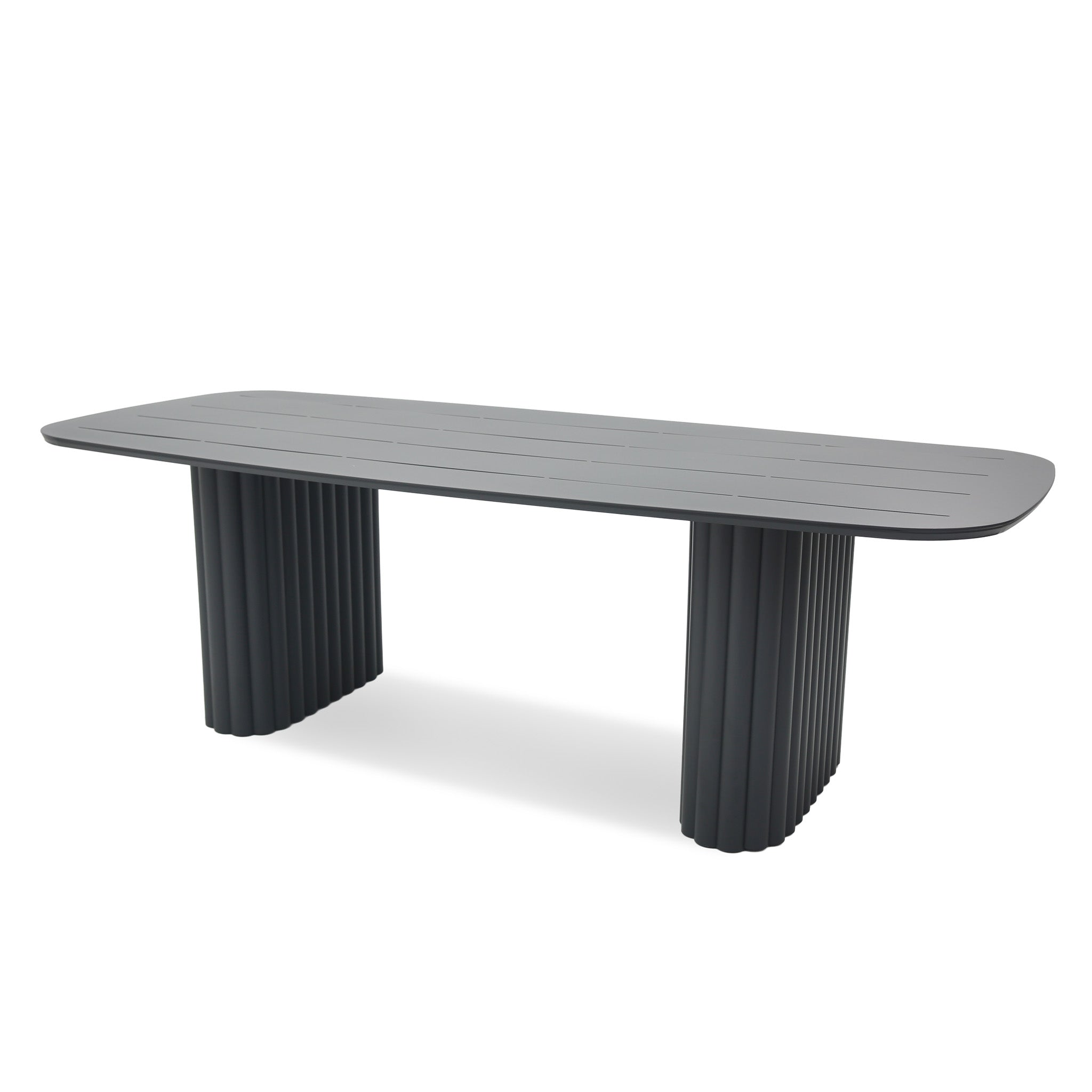Belvano 2.4m Outdoor Dining Table - Sand Dark Grey Dining Table Kito-Core