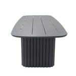 Belvano 2.4m Outdoor Dining Table - Sand Dark Grey Dining Table Kito-Core