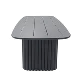 Belvano 2.4m Outdoor Dining Table - Sand Dark Grey Dining Table Kito-Core