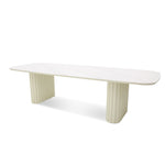 Belvano 3m Stone Top Outdoor Dining Table - Snow White Dining Table Kito-Core