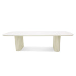 Belvano 3m Stone Top Outdoor Dining Table - Snow White Dining Table Kito-Core