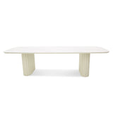 Belvano 3m Stone Top Outdoor Dining Table - Snow White Dining Table Kito-Core