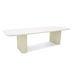 Belvano 3m Stone Top Outdoor Dining Table - Snow White Dining Table Kito-Core