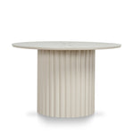 Belvano 1.2m Outdoor Round Dining Table - Cream White Dining Table Kito-Core