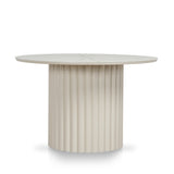 Belvano 1.2m Outdoor Round Dining Table - Cream White Dining Table Kito-Core