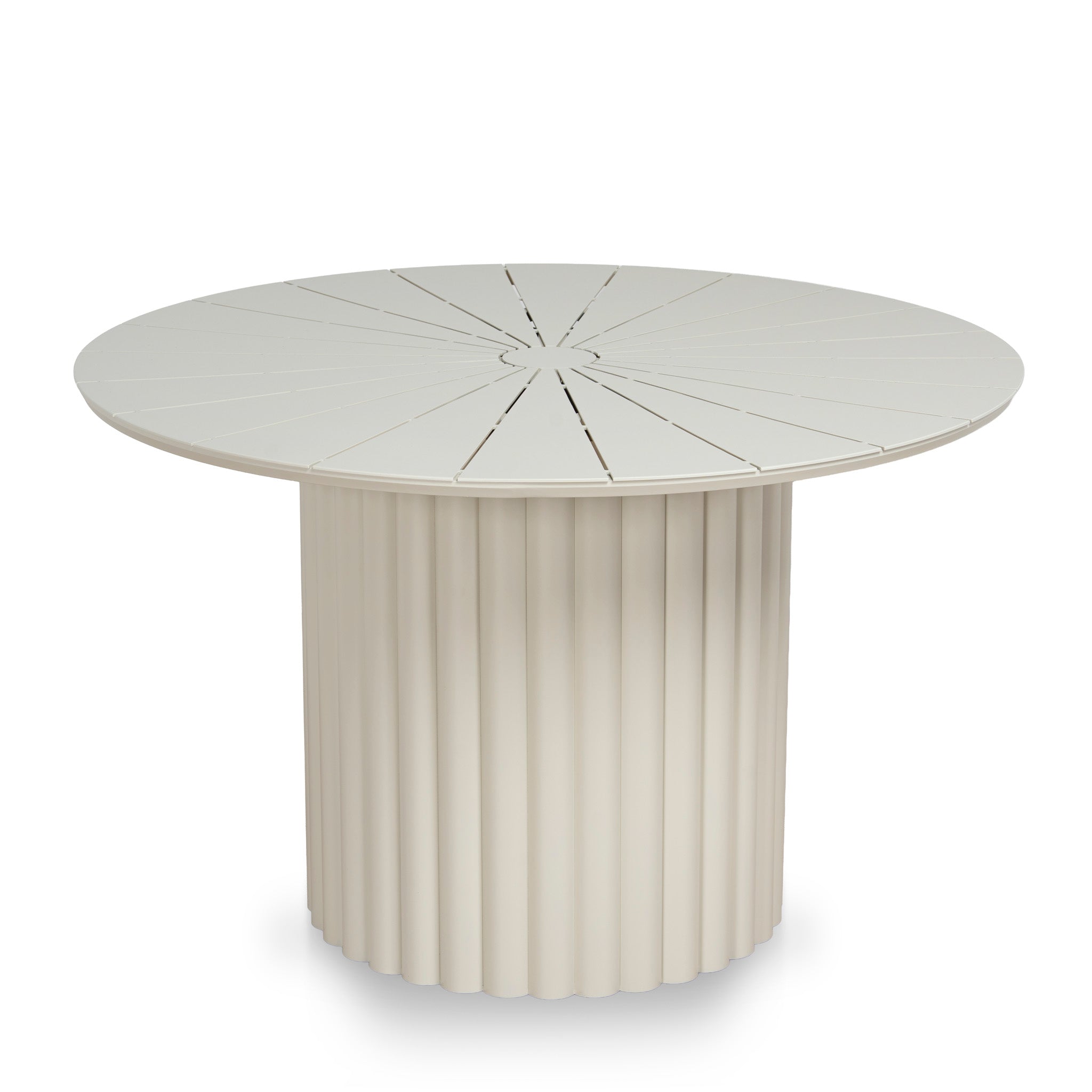 Belvano 1.2m Outdoor Round Dining Table - Cream White Dining Table Kito-Core