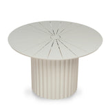 Belvano 1.2m Outdoor Round Dining Table - Cream White Dining Table Kito-Core