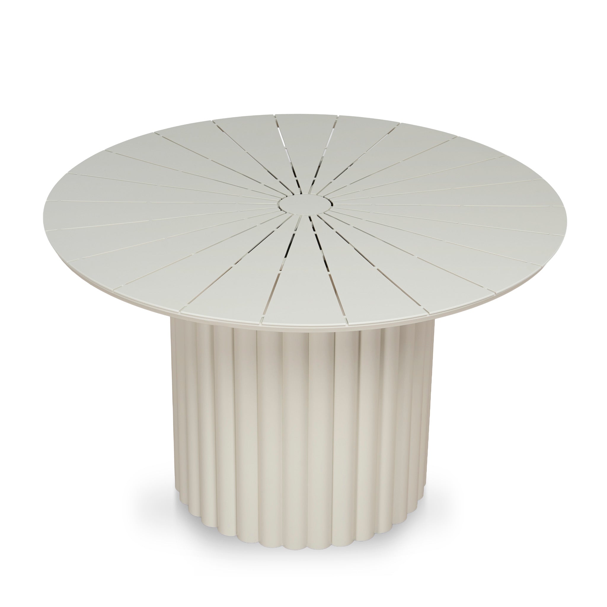 Belvano 1.2m Outdoor Round Dining Table - Cream White Dining Table Kito-Core