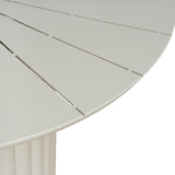 Belvano 1.2m Outdoor Round Dining Table - Cream White Dining Table Kito-Core