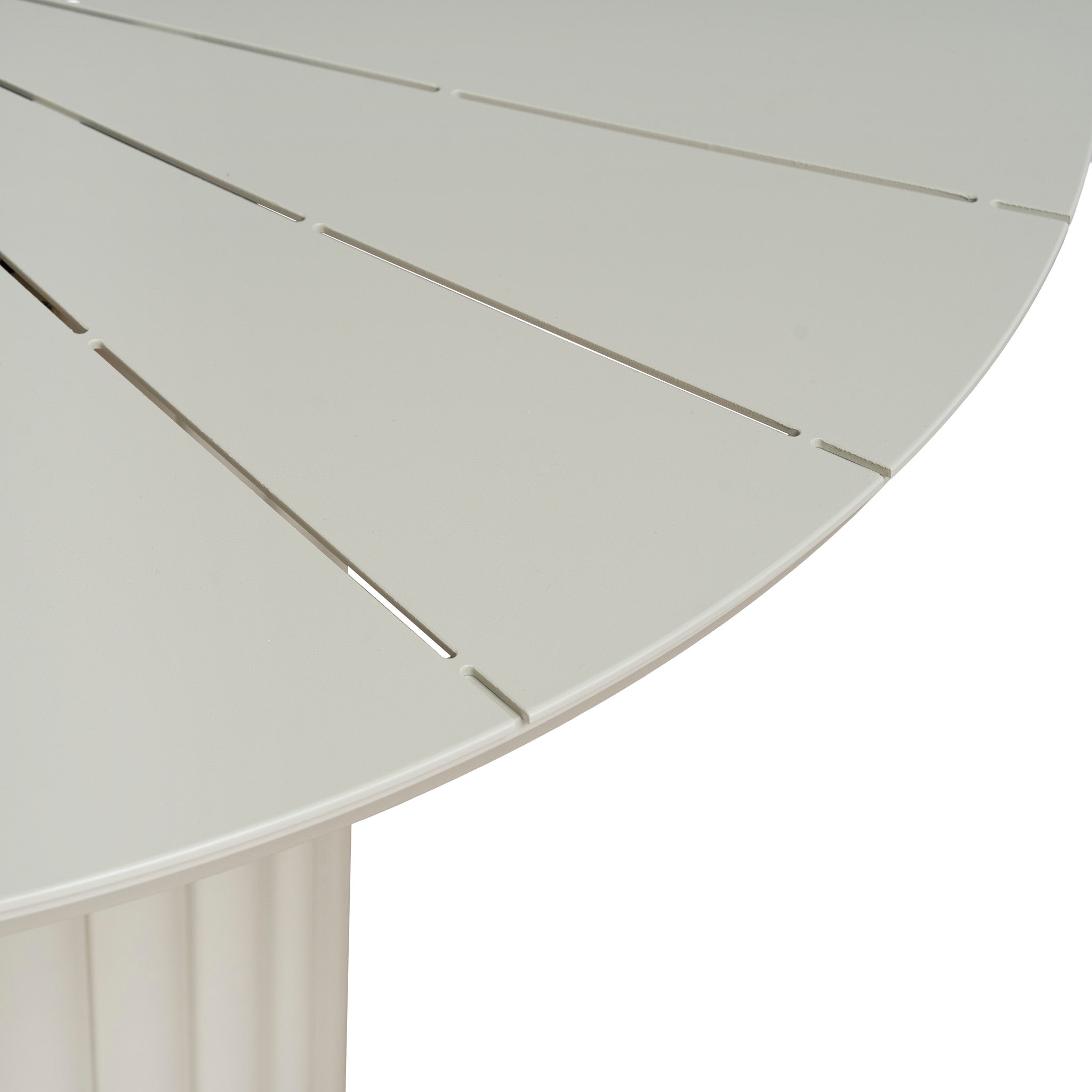 Belvano 1.2m Outdoor Round Dining Table - Cream White Dining Table Kito-Core