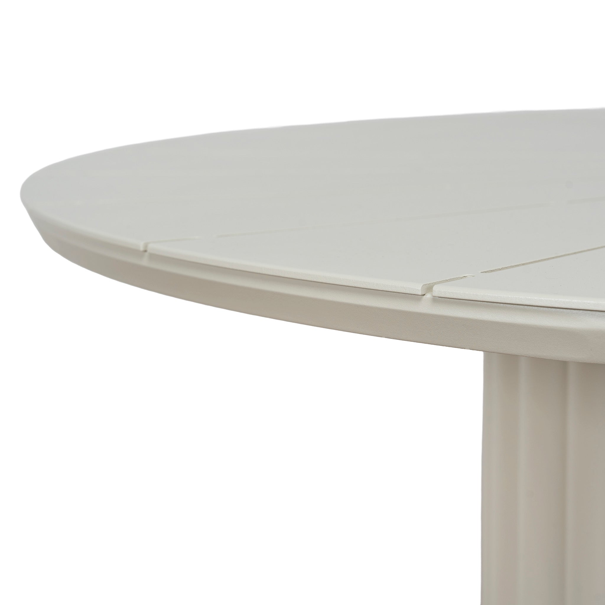 Belvano 1.2m Outdoor Round Dining Table - Cream White Dining Table Kito-Core