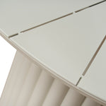Belvano 1.2m Outdoor Round Dining Table - Cream White Dining Table Kito-Core