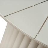 Belvano 1.2m Outdoor Round Dining Table - Cream White Dining Table Kito-Core