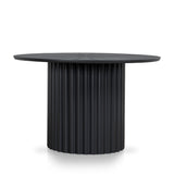 Belvano 1.2m Outdoor Round Dining Table - Sand Dark Grey Dining Table Kito-Core