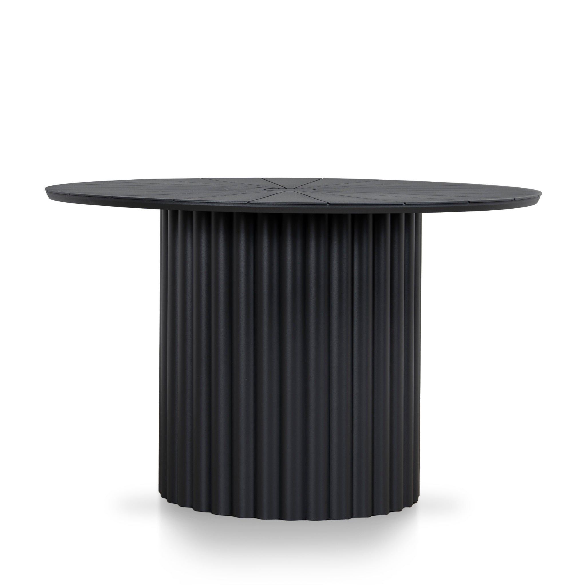 Belvano 1.2m Outdoor Round Dining Table - Sand Dark Grey Dining Table Kito-Core