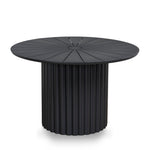Belvano 1.2m Outdoor Round Dining Table - Sand Dark Grey Dining Table Kito-Core