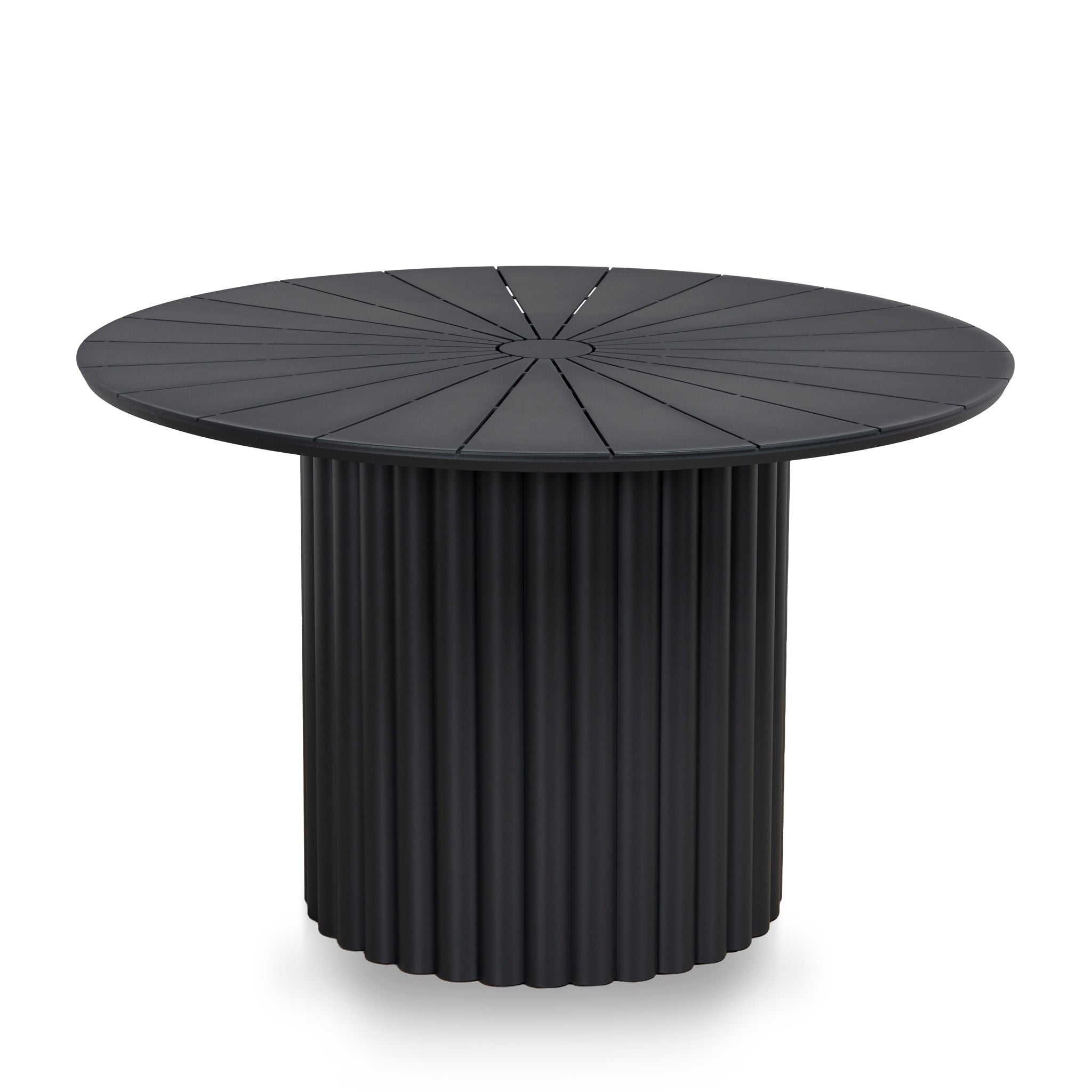 Belvano 1.2m Outdoor Round Dining Table - Sand Dark Grey Dining Table Kito-Core