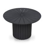 Belvano 1.2m Outdoor Round Dining Table - Sand Dark Grey Dining Table Kito-Core