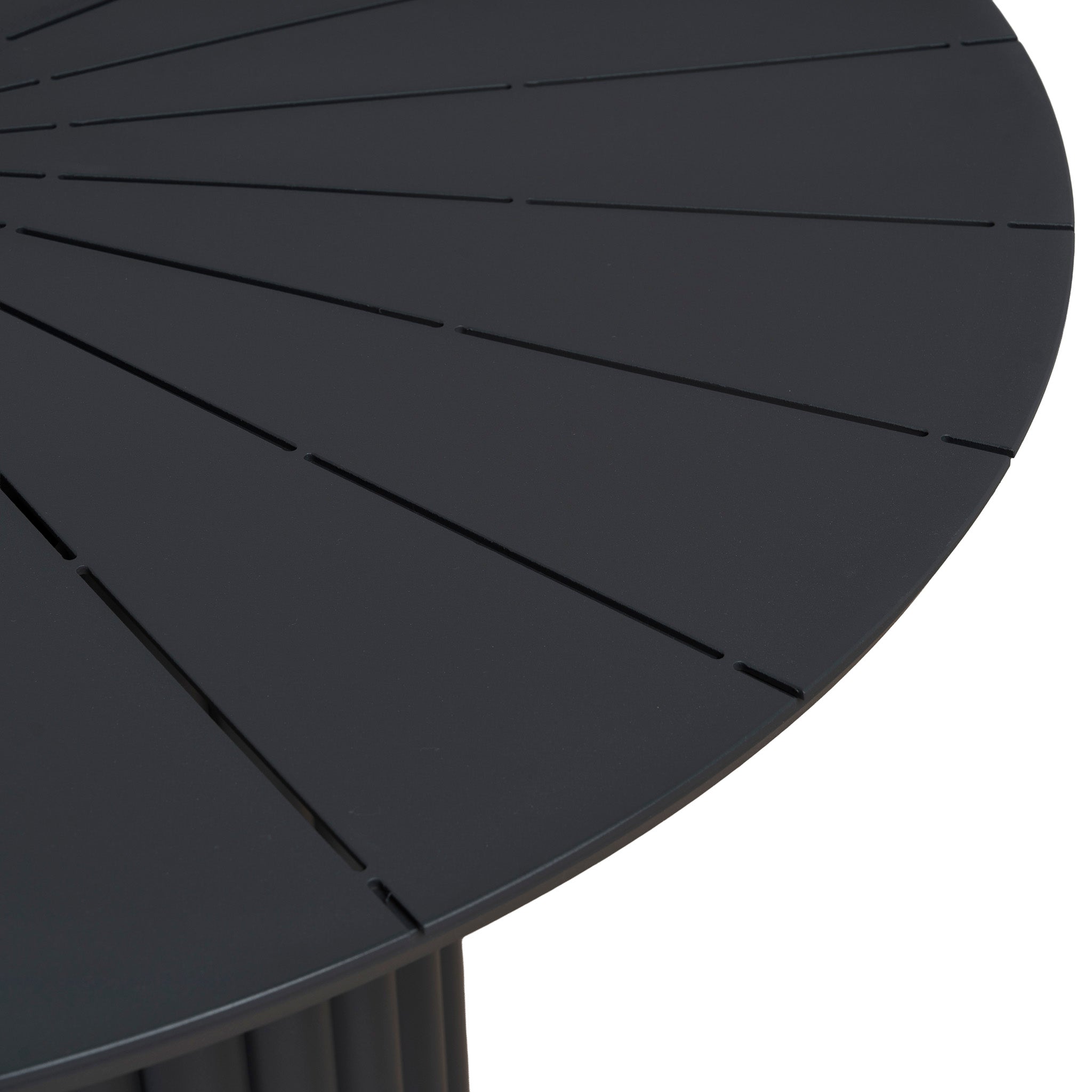 Belvano 1.2m Outdoor Round Dining Table - Sand Dark Grey Dining Table Kito-Core