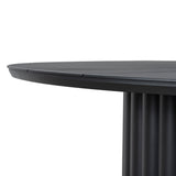 Belvano 1.2m Outdoor Round Dining Table - Sand Dark Grey Dining Table Kito-Core