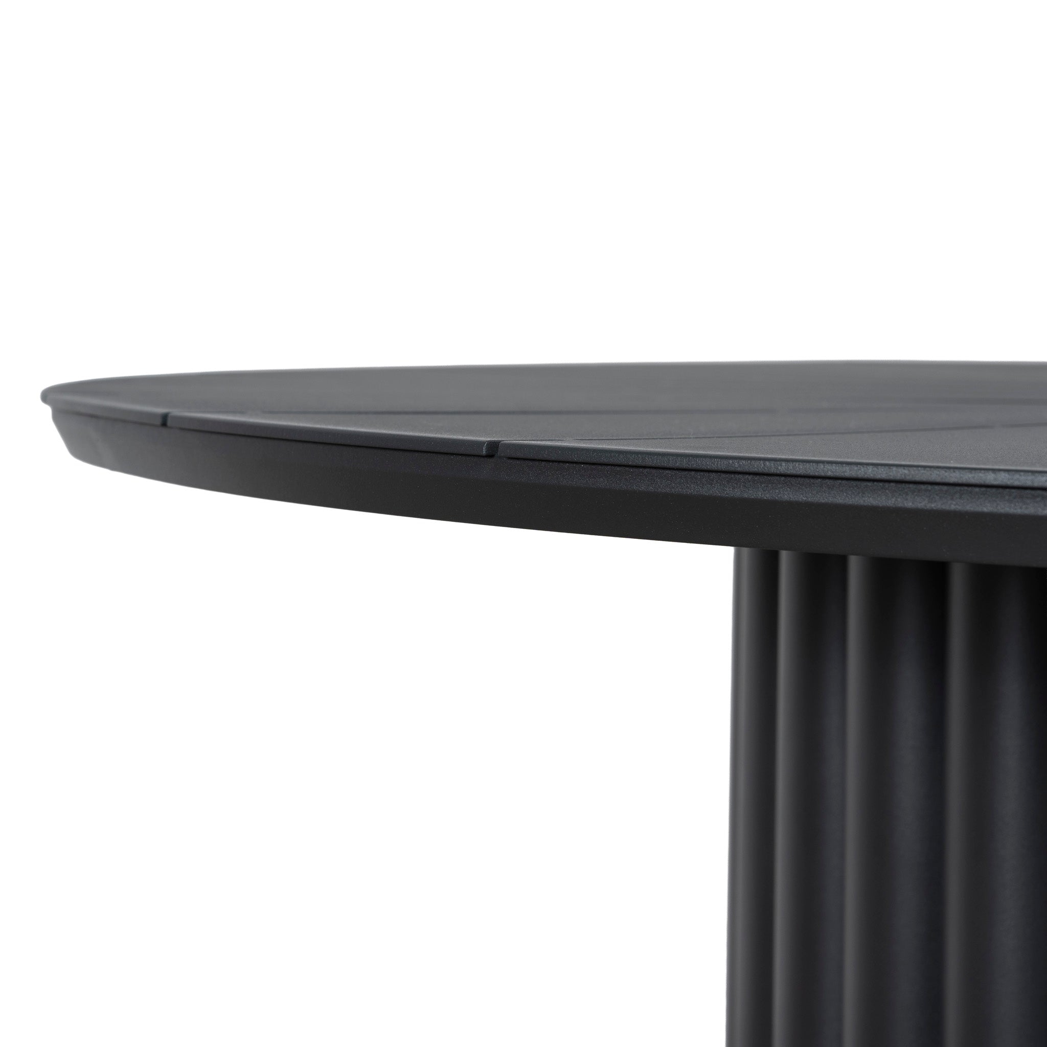 Belvano 1.2m Outdoor Round Dining Table - Sand Dark Grey Dining Table Kito-Core