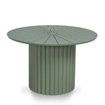 Belvano 1.2m Outdoor Round Dining Table - Sand Green Dining Table Kito-Core