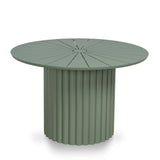 Belvano 1.2m Outdoor Round Dining Table - Sand Green Dining Table Kito-Core