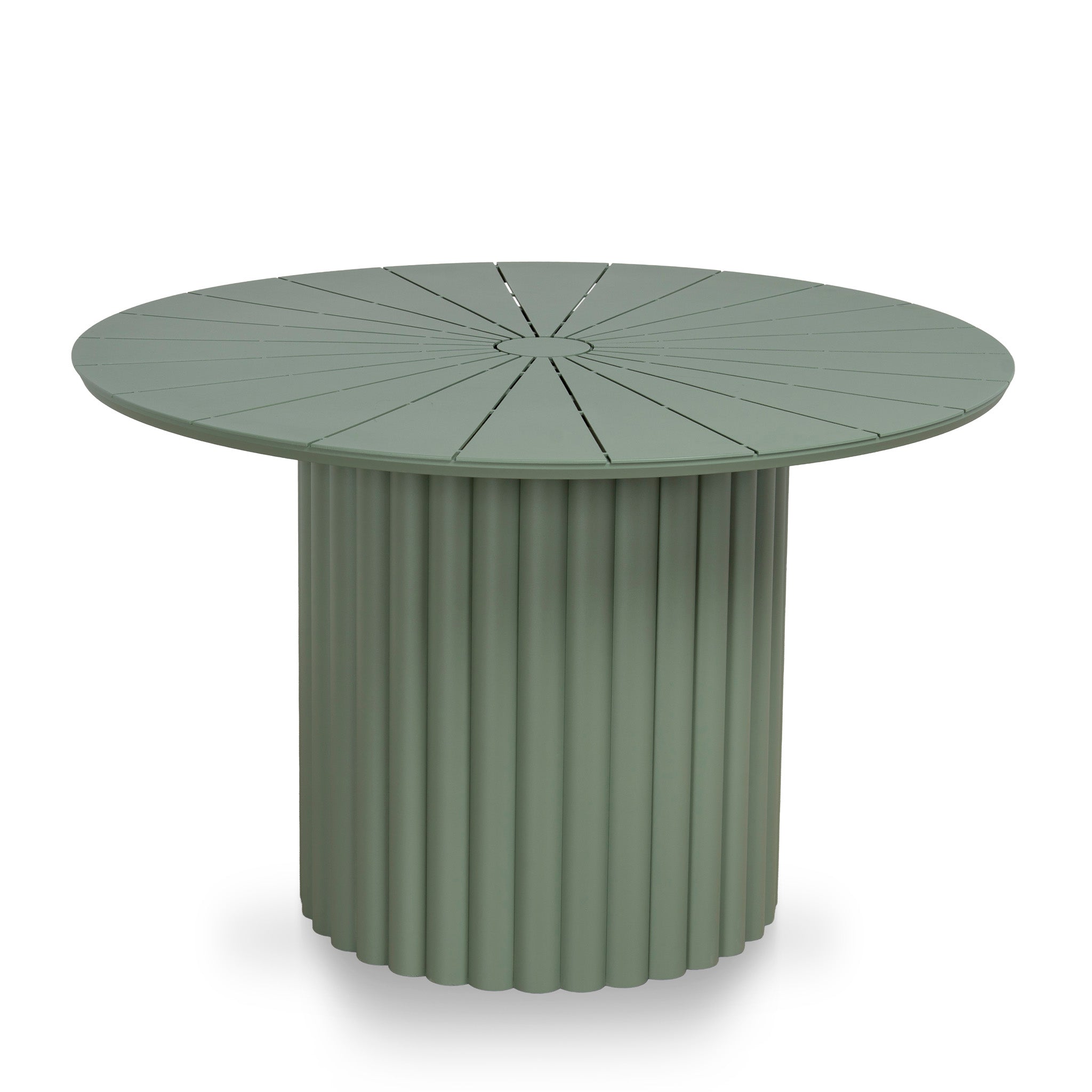 Belvano 1.2m Outdoor Round Dining Table - Sand Green Dining Table Kito-Core