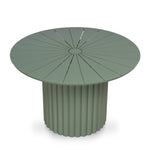 Belvano 1.2m Outdoor Round Dining Table - Sand Green Dining Table Kito-Core