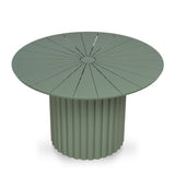 Belvano 1.2m Outdoor Round Dining Table - Sand Green Dining Table Kito-Core