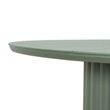 Belvano 1.2m Outdoor Round Dining Table - Sand Green Dining Table Kito-Core