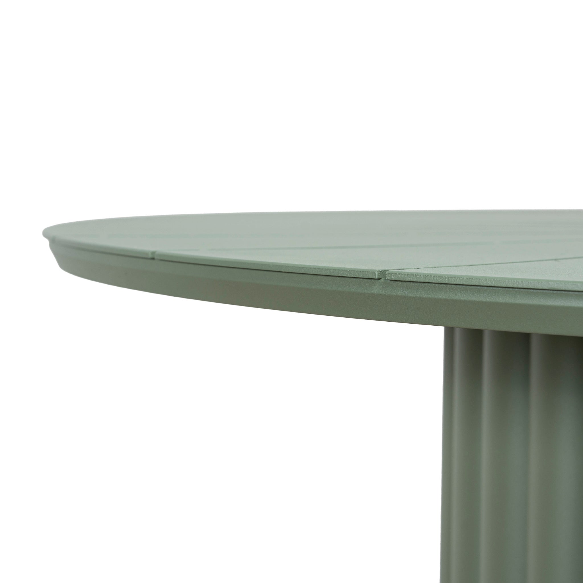 Belvano 1.2m Outdoor Round Dining Table - Sand Green Dining Table Kito-Core