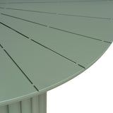 Belvano 1.2m Outdoor Round Dining Table - Sand Green Dining Table Kito-Core