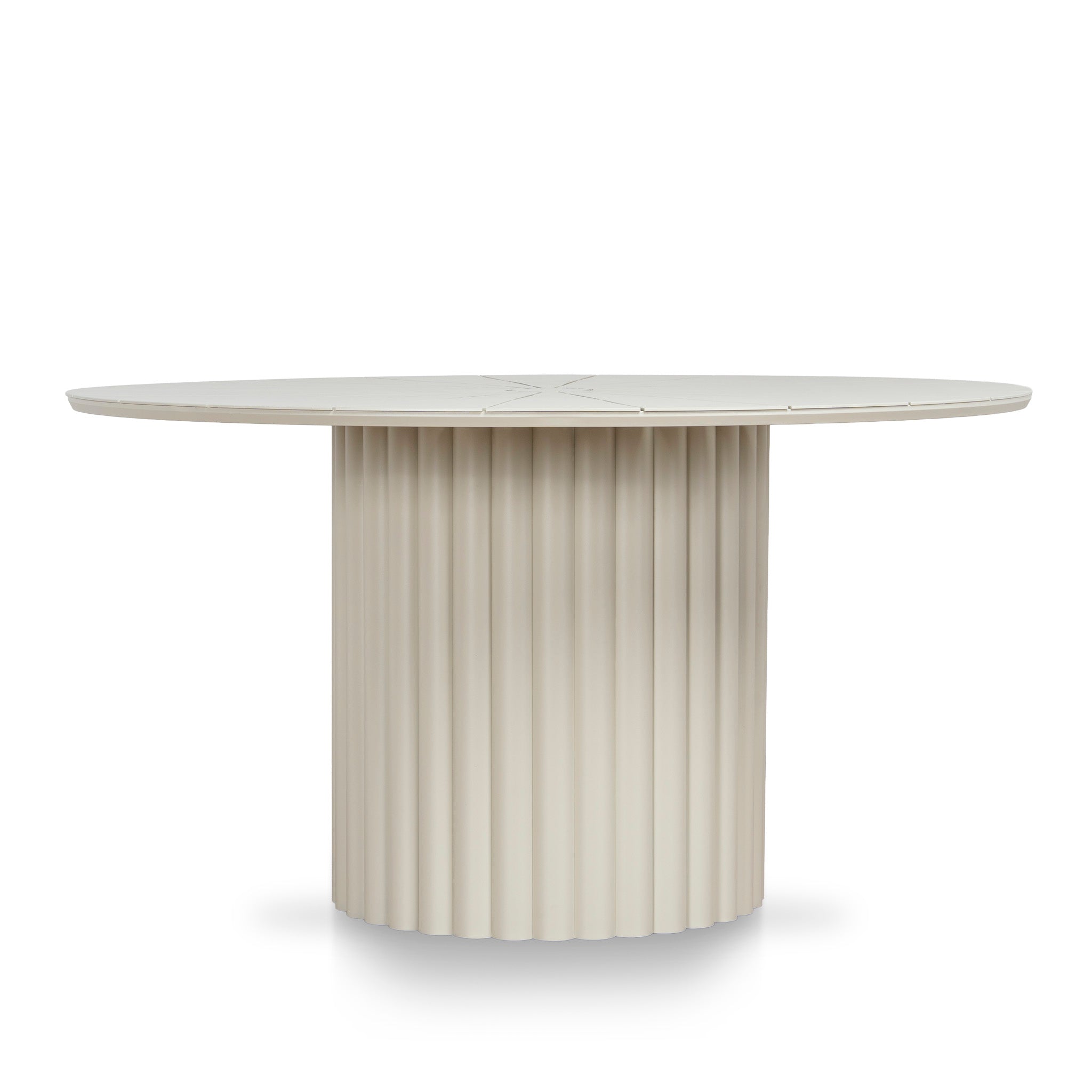 Belvano 1.4m Outdoor Round Dining Table - Cream White Dining Table Kito-Core