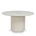 Belvano 1.4m Outdoor Round Dining Table - Cream White Dining Table Kito-Core
