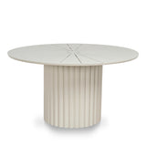 Belvano 1.4m Outdoor Round Dining Table - Cream White Dining Table Kito-Core