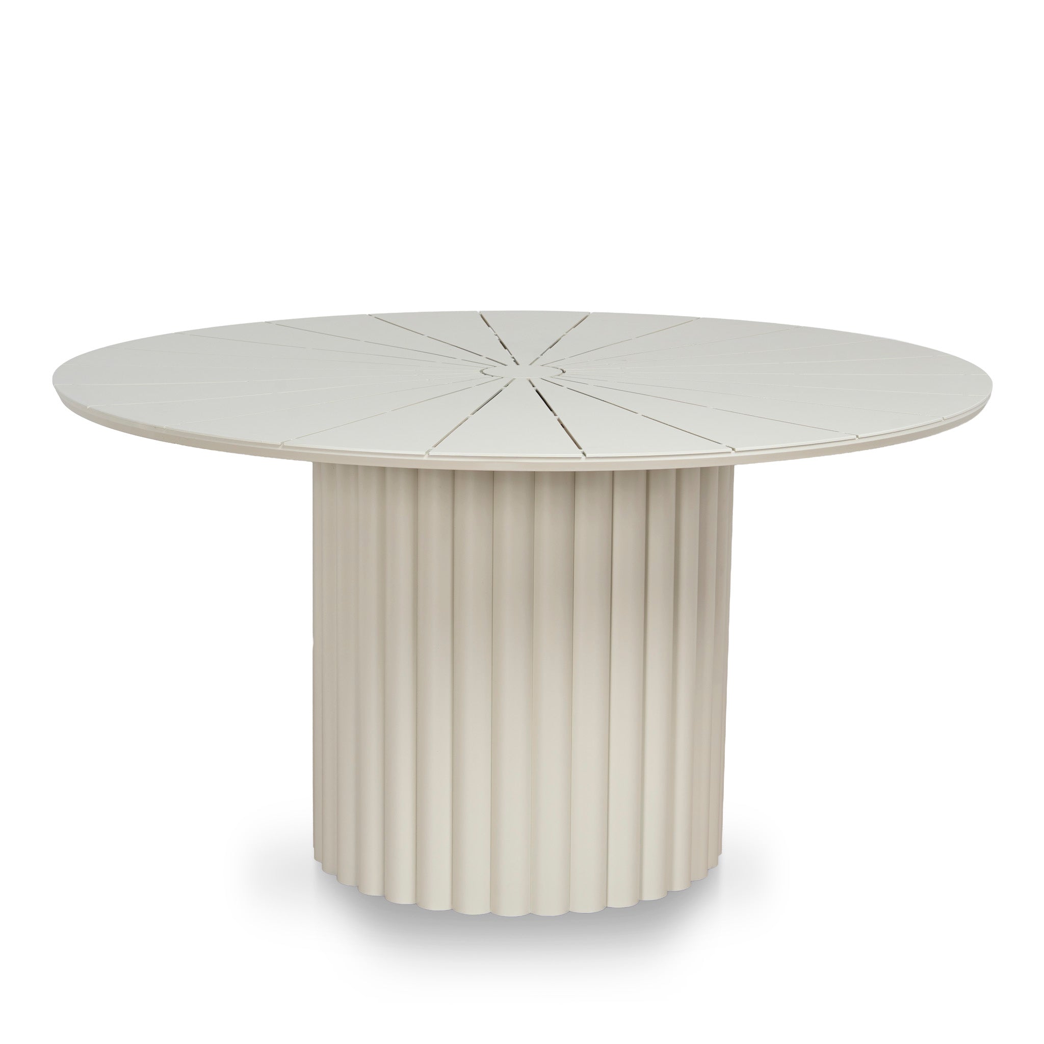 Belvano 1.4m Outdoor Round Dining Table - Cream White Dining Table Kito-Core