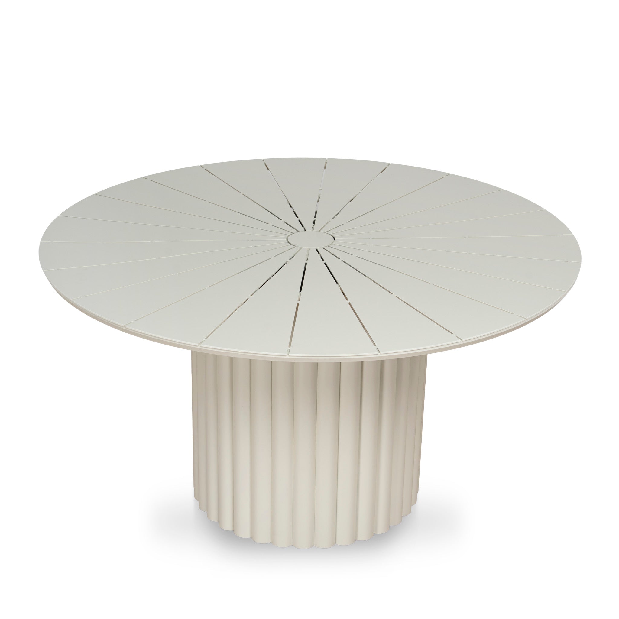 Belvano 1.4m Outdoor Round Dining Table - Cream White Dining Table Kito-Core
