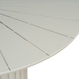 Belvano 1.4m Outdoor Round Dining Table - Cream White Dining Table Kito-Core