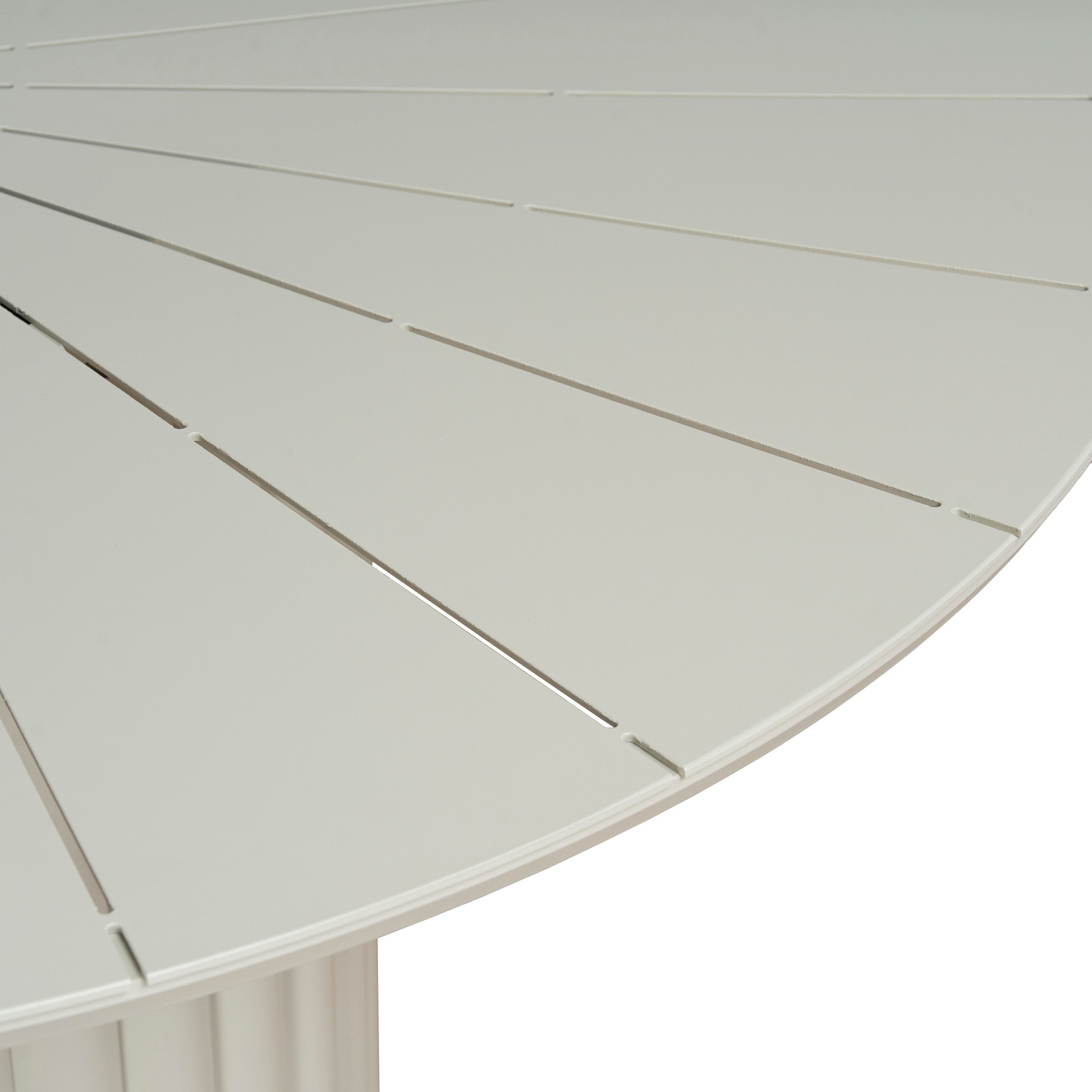 Belvano 1.4m Outdoor Round Dining Table - Cream White Dining Table Kito-Core