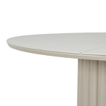 Belvano 1.4m Outdoor Round Dining Table - Cream White Dining Table Kito-Core